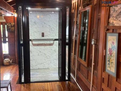 ตัวอย่างผลงานการติดตั้งลิฟท์บ้านรุ่นมาตรฐาน