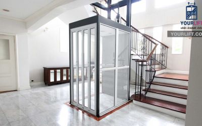 ผลงานการติดตั้งลิฟท์บ้าน แบบเต็มตัว ที่เลคไซด์ บางนา สมุทรปราการ