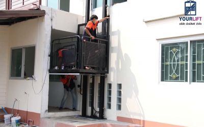 ติดตั้งลิฟท์ครึ่งท่อน 2ชั้น ที่ นนทบุรี (บางบัวทอง)