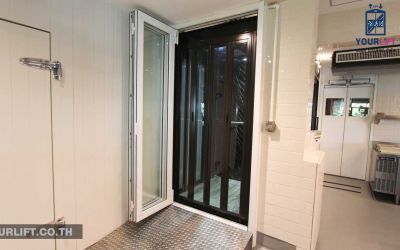 ผลงานการติดตั้งลิฟท์ร้านอาหาร บ้านเทพา