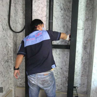 Service ลิฟท์บ้าน ที่หมู่บ้านเดอะซิตี้ เขตภาษีเจริญ กรุงเทพฯ