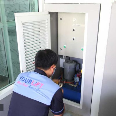 Service ลิฟท์บ้าน ที่หมู่บ้านเดอะซิตี้ เขตภาษีเจริญ กรุงเทพฯ