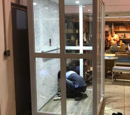 ผลงานลิฟท์บ้านแบบครึ่งท่อน ที่ กรุงเทพฯ วัชรพล