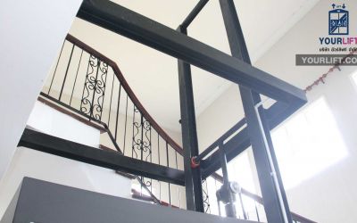 ผลงานการติดตั้งลิฟท์บ้าน แบบเต็มตัว ที่เลคไซด์ บางนา สมุทรปราการ