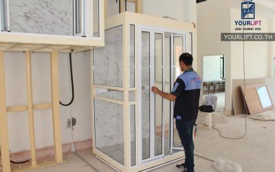 ผลงานการติดตั้งลิฟท์บ้าน แบบมาตรฐาน ที่วัดชัยฉิมพลี (เพชรเกษม)