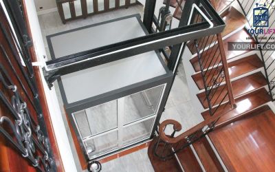 ผลงานการติดตั้งลิฟท์บ้าน แบบเต็มตัว ที่เลคไซด์ บางนา สมุทรปราการ