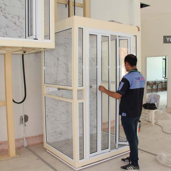 ผลงานการติดตั้งลิฟท์บ้าน แบบมาตรฐาน วัดชัยฉิมพลี (เพชรเกษม)