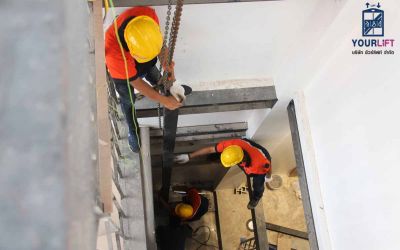 ผลงานการติดตั้งลิฟท์บ้าน แบบมาตรฐาน 4 ชั้น ที่จังหวัดเพชรบุรี (ชะอำ)