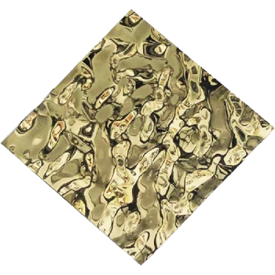 แผ่นอลูมิเนียมแบบ Big Wave สีทอง